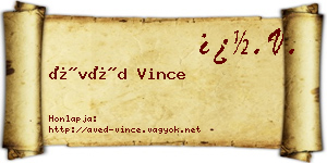 Ávéd Vince névjegykártya