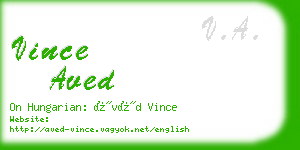 vince aved business card